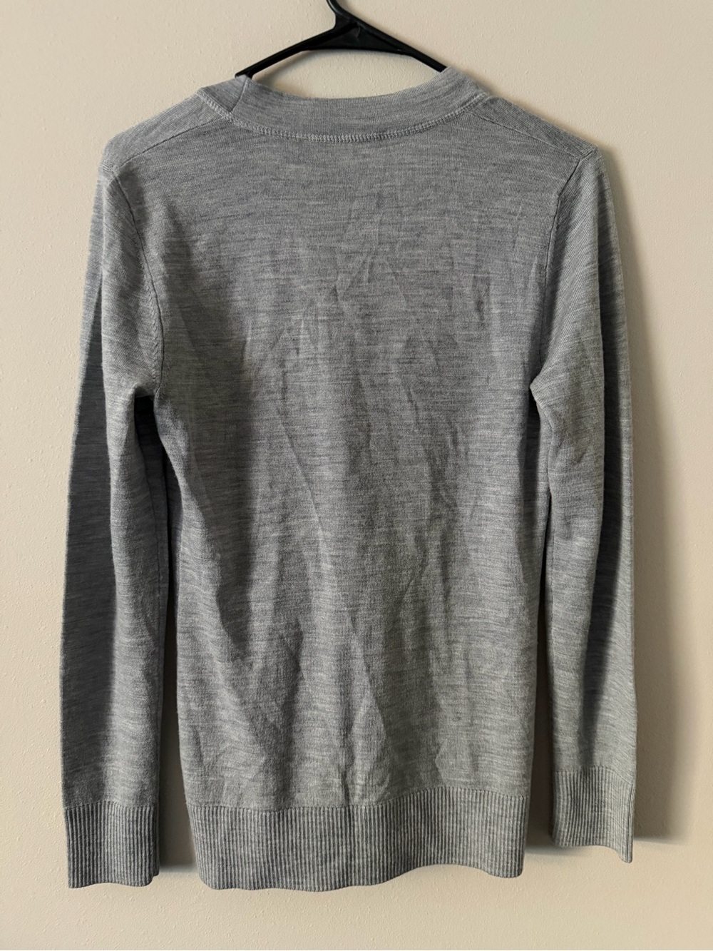 Tory Burch Gray 100% Merino Wool Long Sleeve Button Cardigan Sweater Size Small - Picture 7 of 7